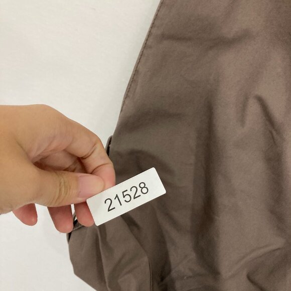 New Sigrid Olsen size 12 Brown Cotton Belted Rolled Hem Capri Pants - Picture 11 of 11